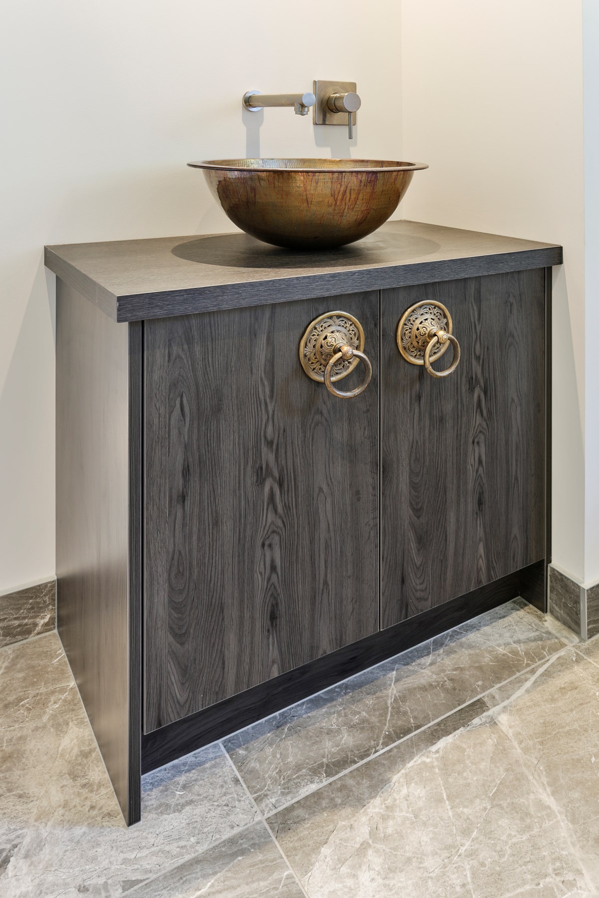Fumed Oak vanity drawers