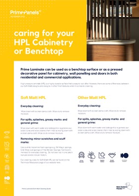 Prime Soft-Matt HPL Cleaning Guide